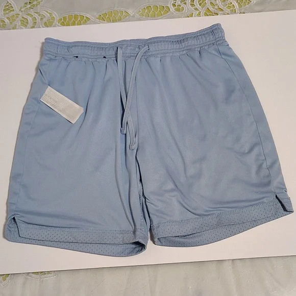 Hollister Mesh Basketball Shorts | Light Blue |Size S - Picture 5 of 6
